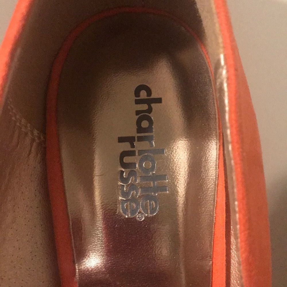 Women’s Charlotte Russe “Tatum” Coral Heels - Picture 4 of 5